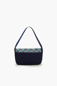 Boho Girl Blue Mirage Beaded Shoulder Bag