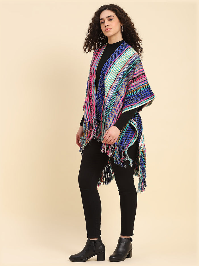 Geometric Fringed Asymmetrical Kaftan