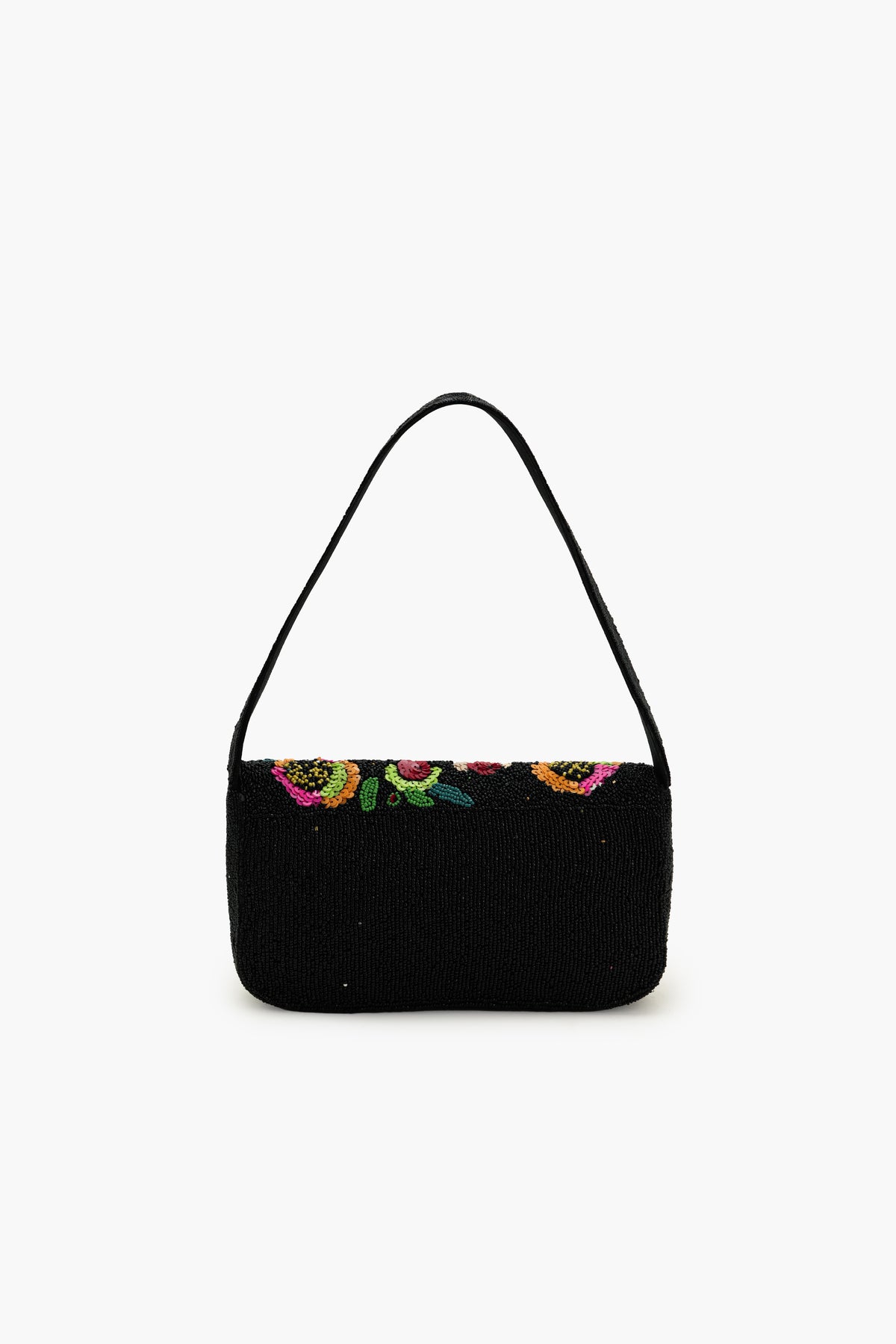 Boho Girl Midnight Bloom Fully Beaded Shoulder Bag