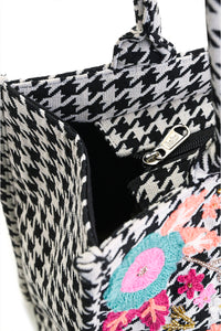 Houndstooth Chic Tote Bag
