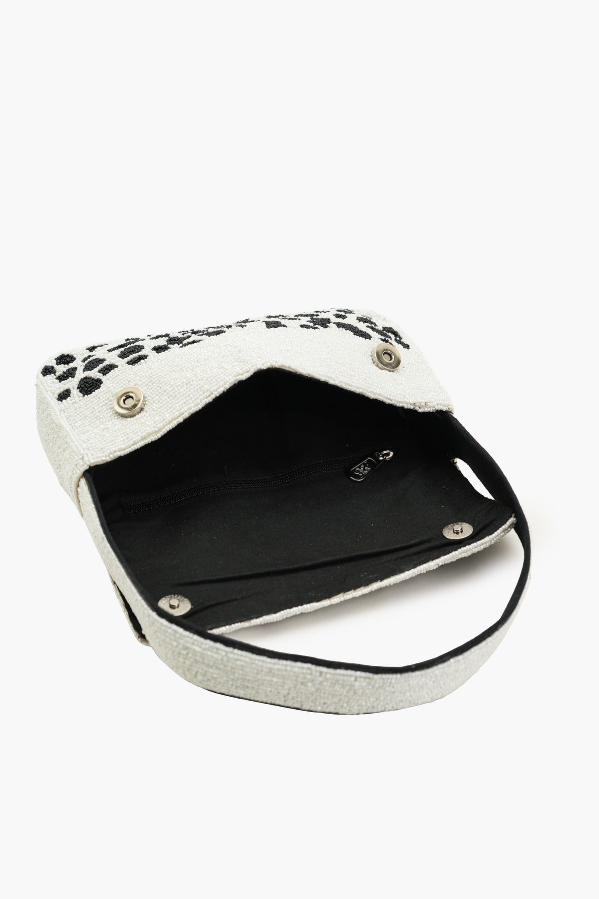 Boho Girl Monochrome Muse Beaded Shoulder Bag