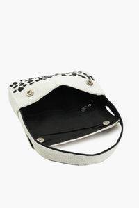 Boho Girl Monochrome Muse Beaded Shoulder Bag