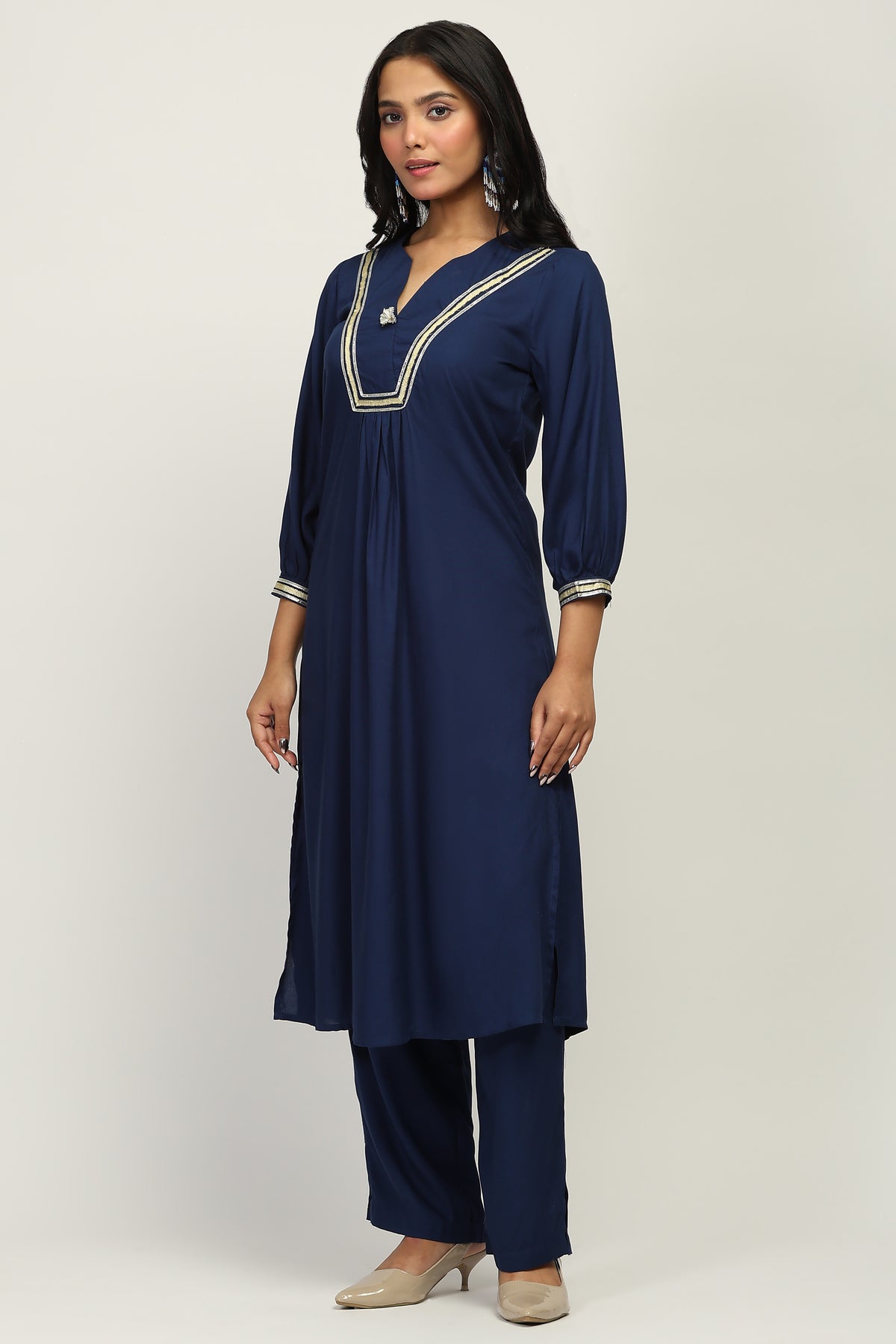 The Crinkle Club Rayon Crepe Kurta Set for Women