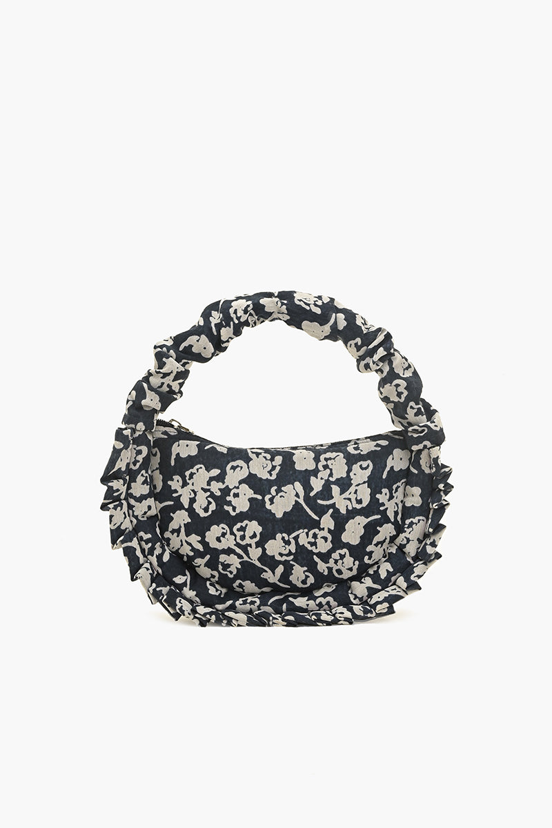 Ruffled Midnight Handbag