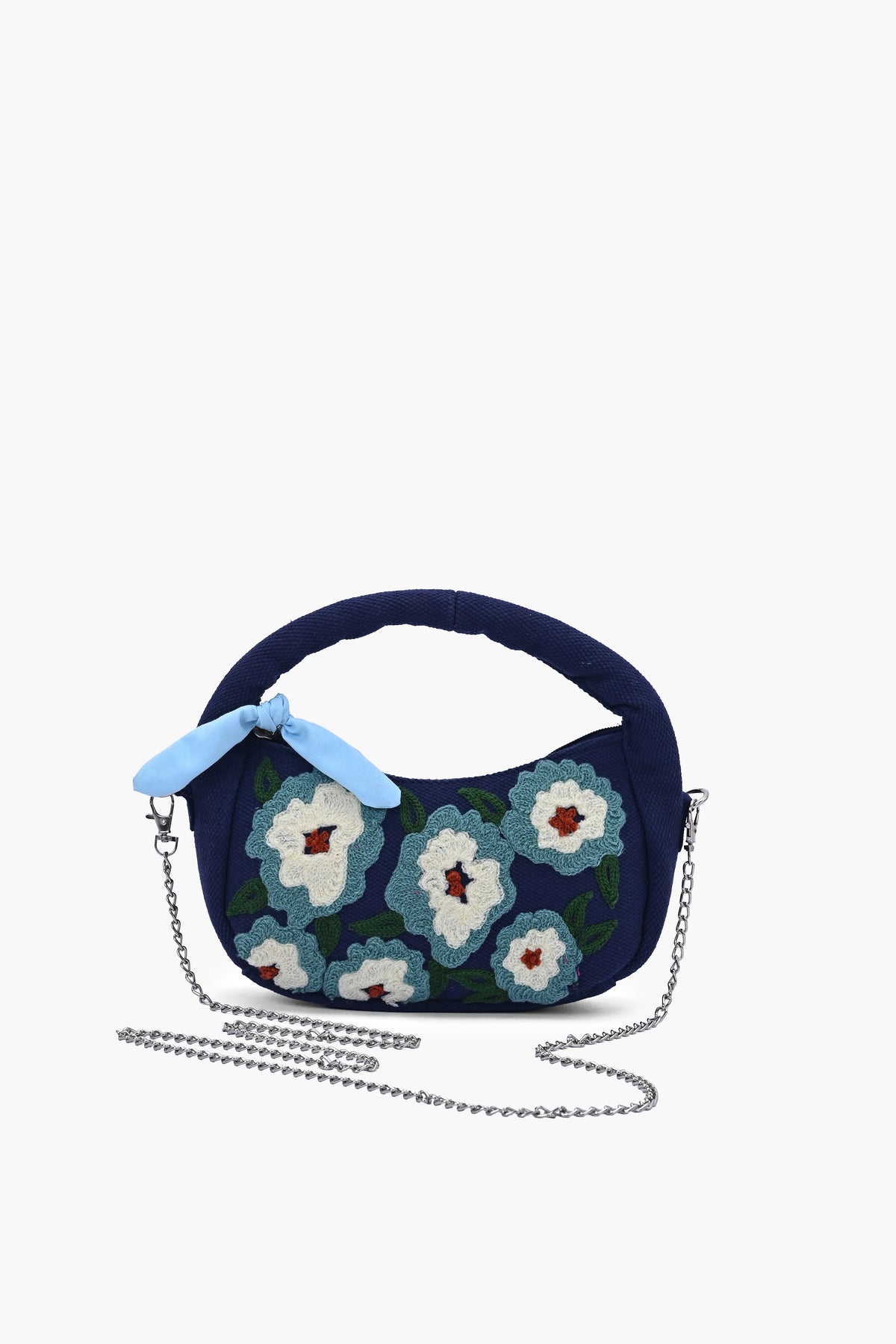 Indigo Blossom Handbag