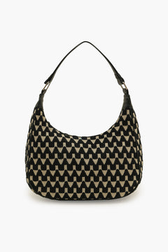 Black Zig-Zag Woven Shoulder Bag