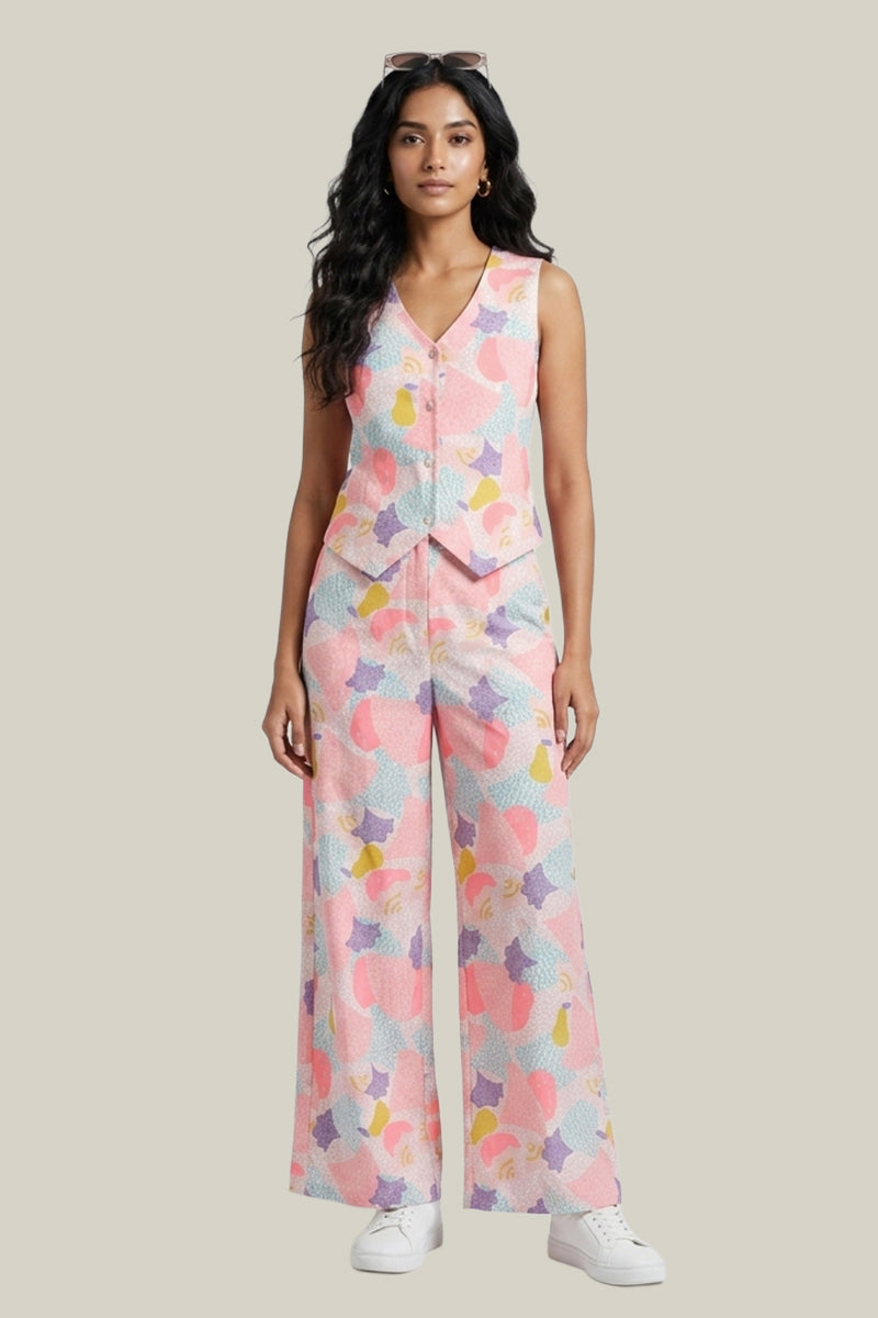 Floral V-Neck Co-Ord Set