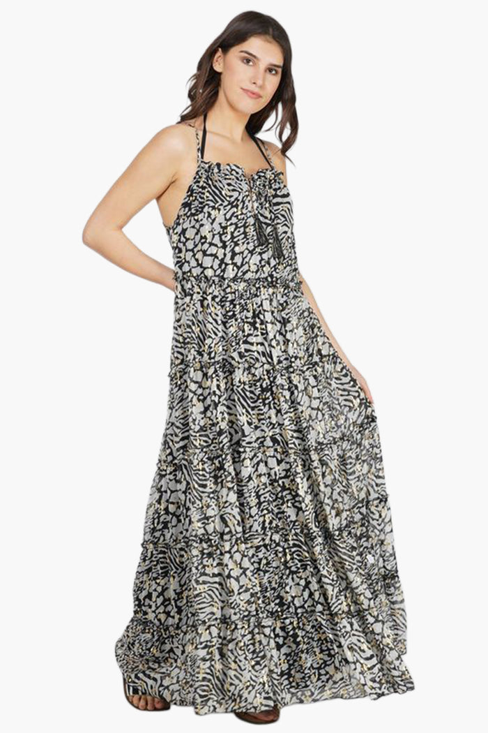 Always Animal Tiered Maxi Dress