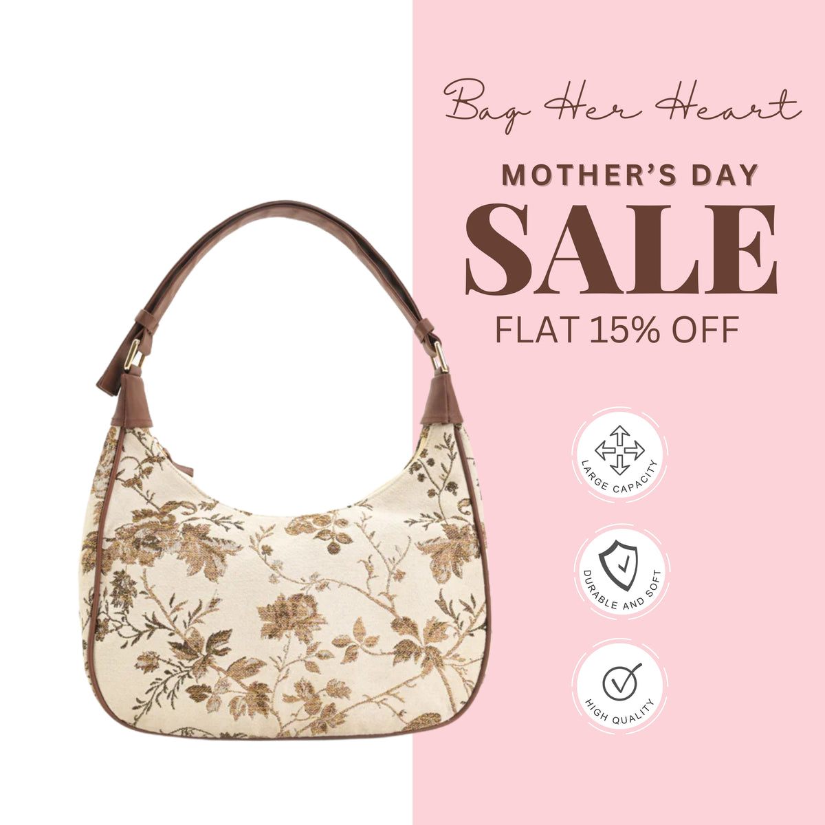 Dreamweaver Floral Tapestry Shoulder Bag