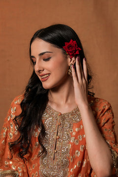 Sunheri Indo Western Kaftaan Co-ord Set