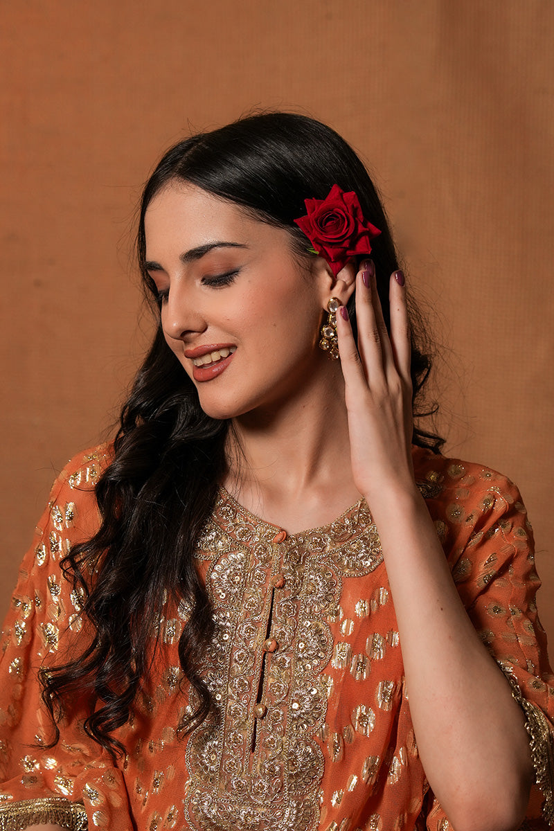 Sunheri Indo Western Kaftaan Co-ord Set