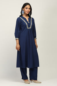 The Crinkle Club Rayon Crepe Kurta Set for Women