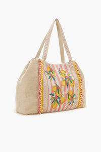 Rose Garden Hand-Beaded Artisan Tote Bag