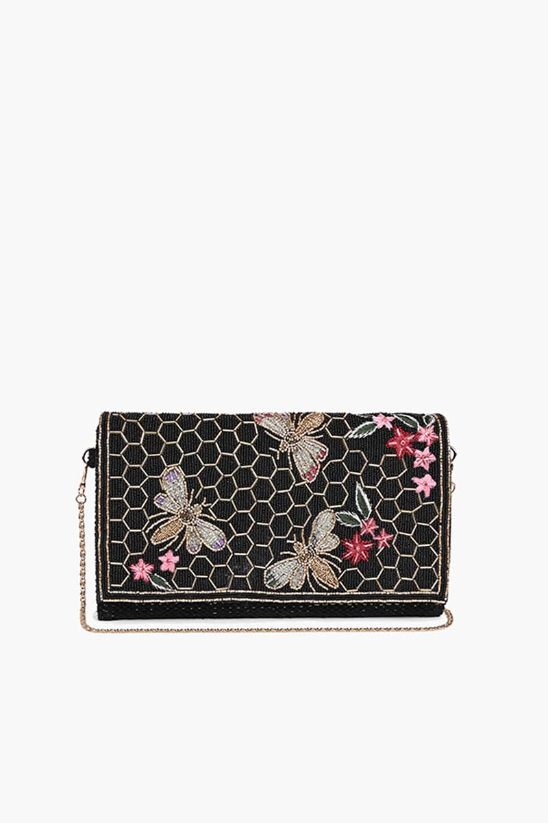 Honeycomb Embellished Clutch Bag
