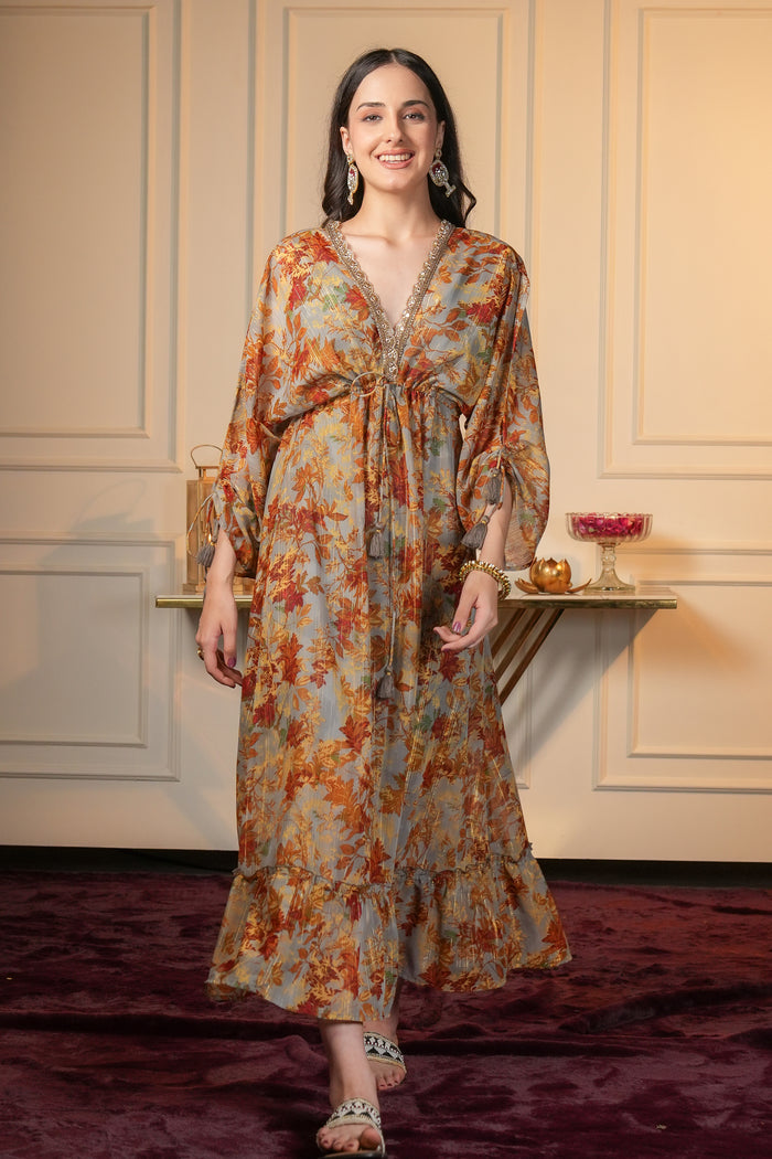 Aabro Boho Print Indo Western Dress