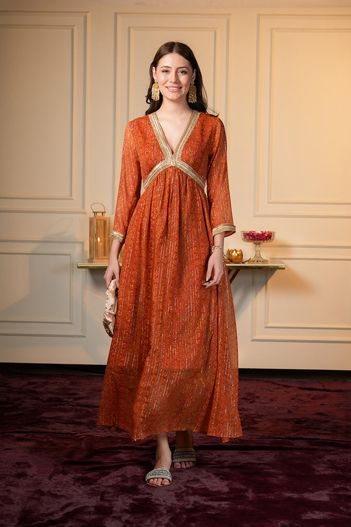 Swarnima Tissue Indo Western Dress