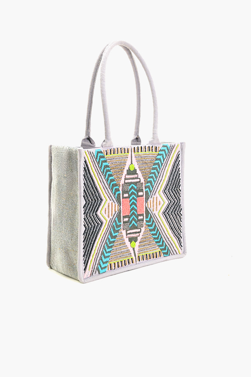 Frost Grey Luxe Tote Bag