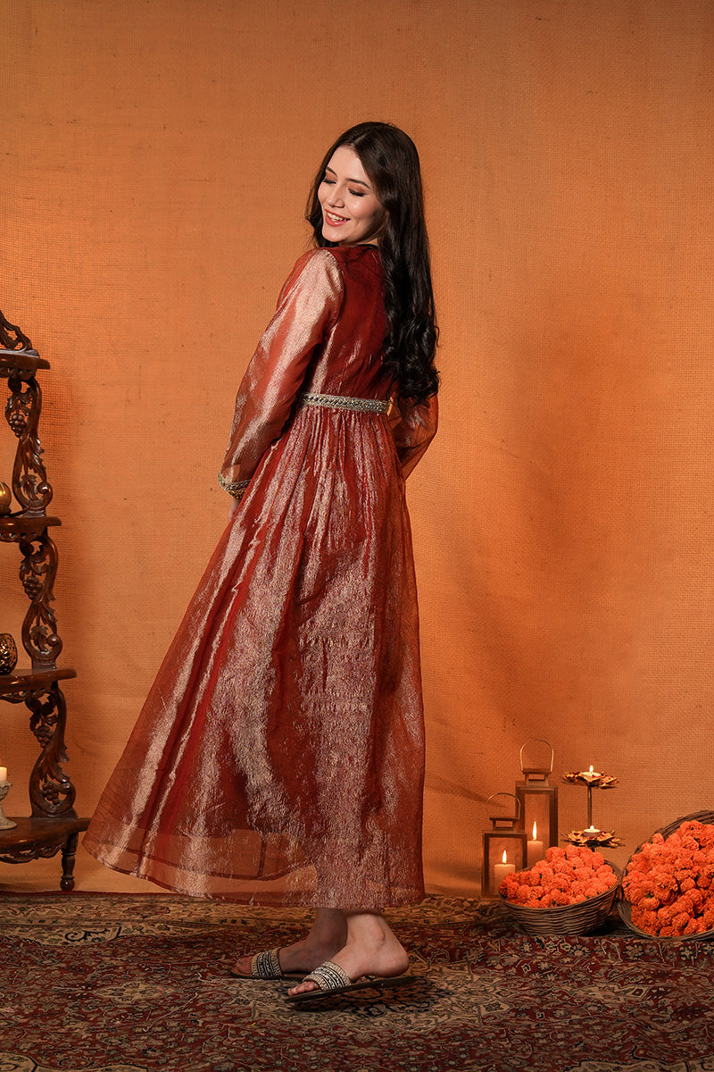 Rangarang Tissue Indo Western Dress