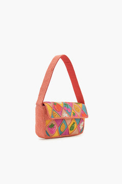 Citrus Burst Hand-Beaded Shoulder Bag