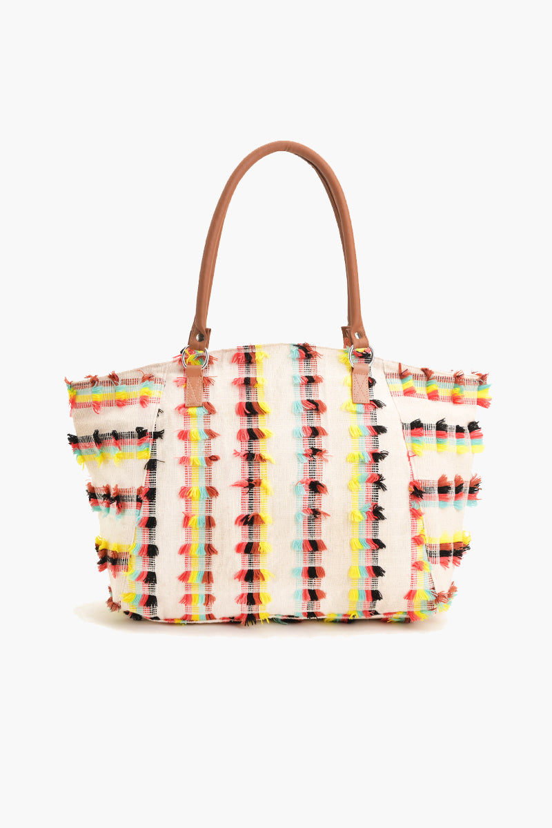 Textured Tapestry Tote Bag