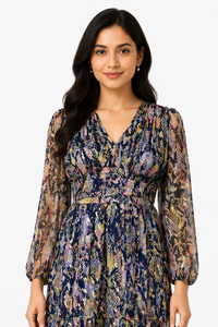 Midnight Snake Print Midi Dress
