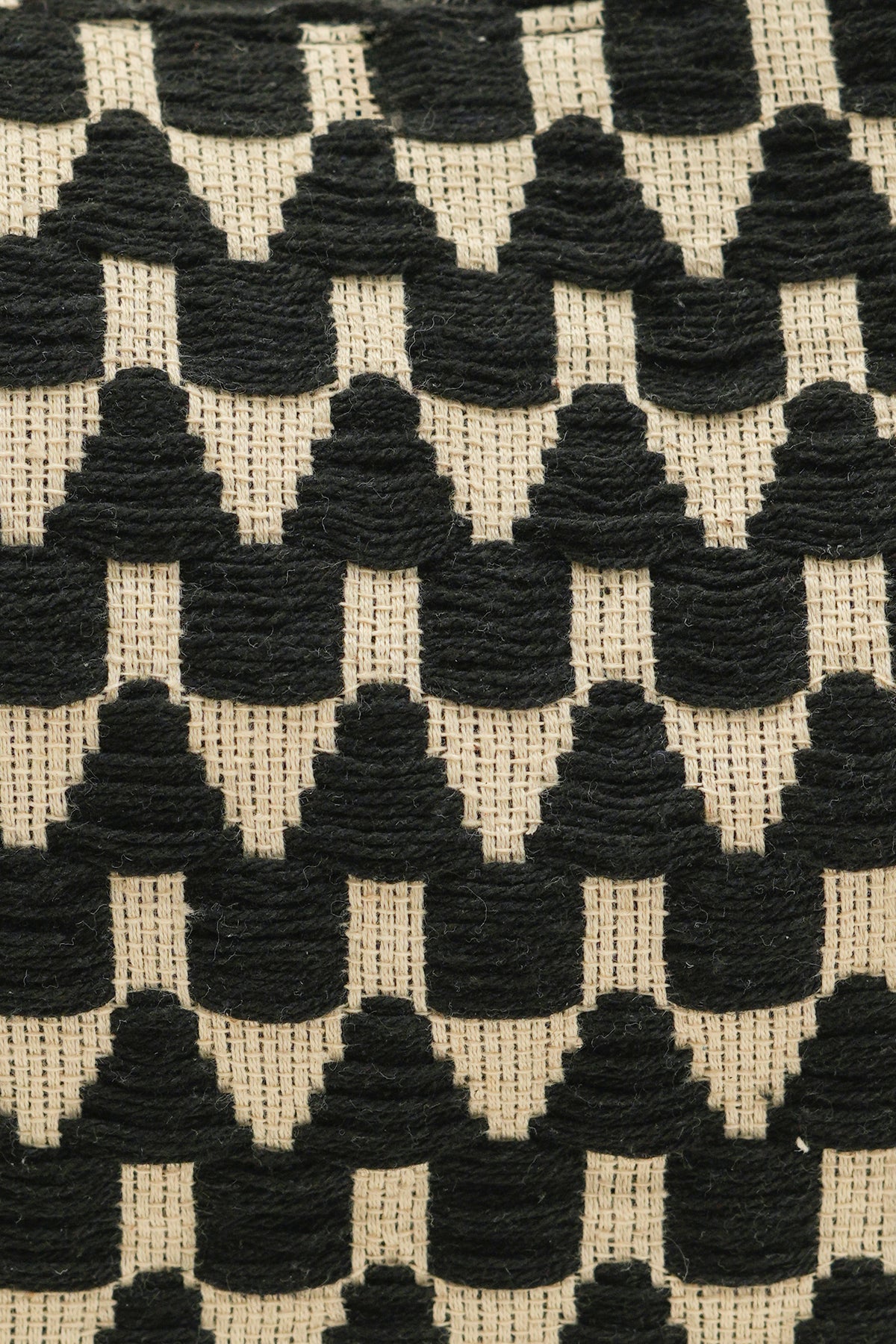 Black Zig-Zag Woven Shoulder Bag