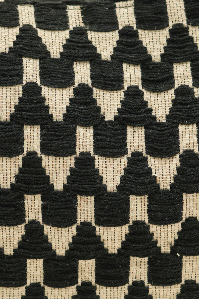Black Zig-Zag Woven Shoulder Bag