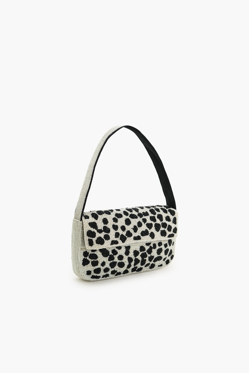 Boho Girl Monochrome Muse Beaded Shoulder Bag