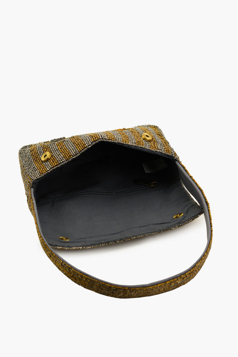 Boho Girl Golden Charm Beaded Shoulder Bag