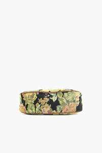 Floral Tapestry Shoulder Bag - Black