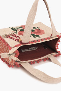 Coral Bloom Mini Tote