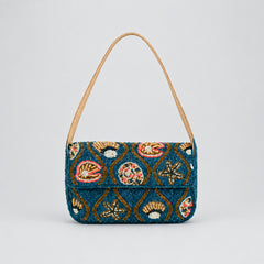 Ocean Charm Fully Beaded Shoulder Bag