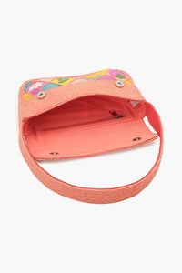 Citrus Burst Hand-Beaded Shoulder Bag