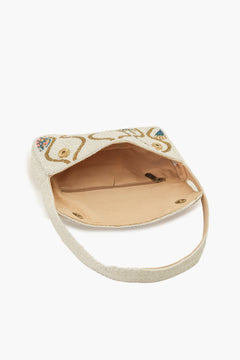 Rosy Radiance Hand-Beaded Shoulder Bag
