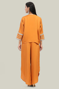 Rust Oversized Kurta & Wrap Pants Co-ord Set