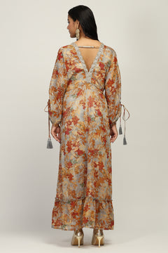 Aabro Boho Print Indo Western Dress
