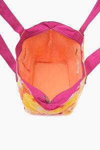 Vacay Embroidered Tie and Dye Tote
