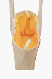 Rose Garden Hand-Beaded Artisan Tote Bag