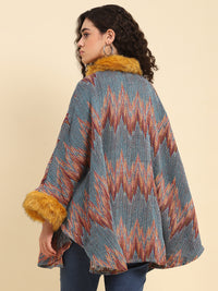 Winter Fur-Trimmed Short Cape