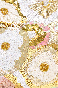 Golden Bloom Boho Mini Tote