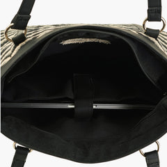 Jacquard Chevron Office Tote Bag
