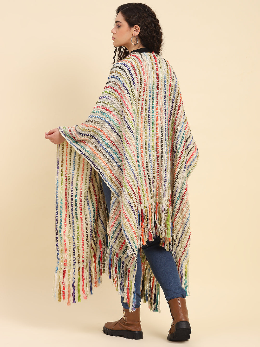 Acrylic Handwoven Bohemian Poncho