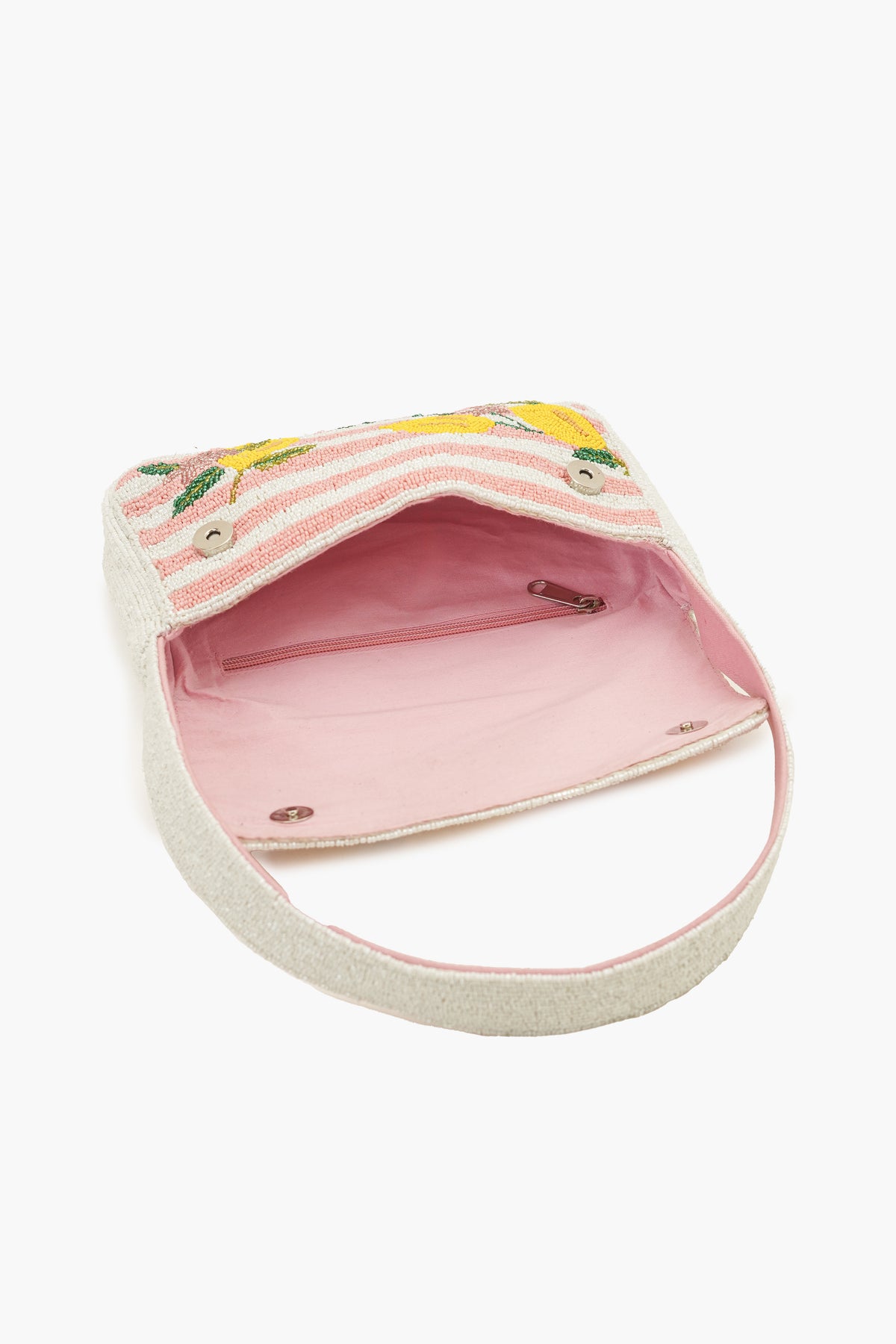 Citrus Burst Hand-Beaded Shoulder Bag