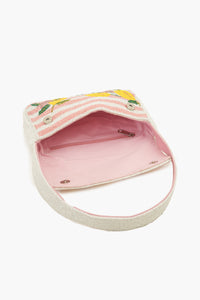 Citrus Burst Hand-Beaded Shoulder Bag