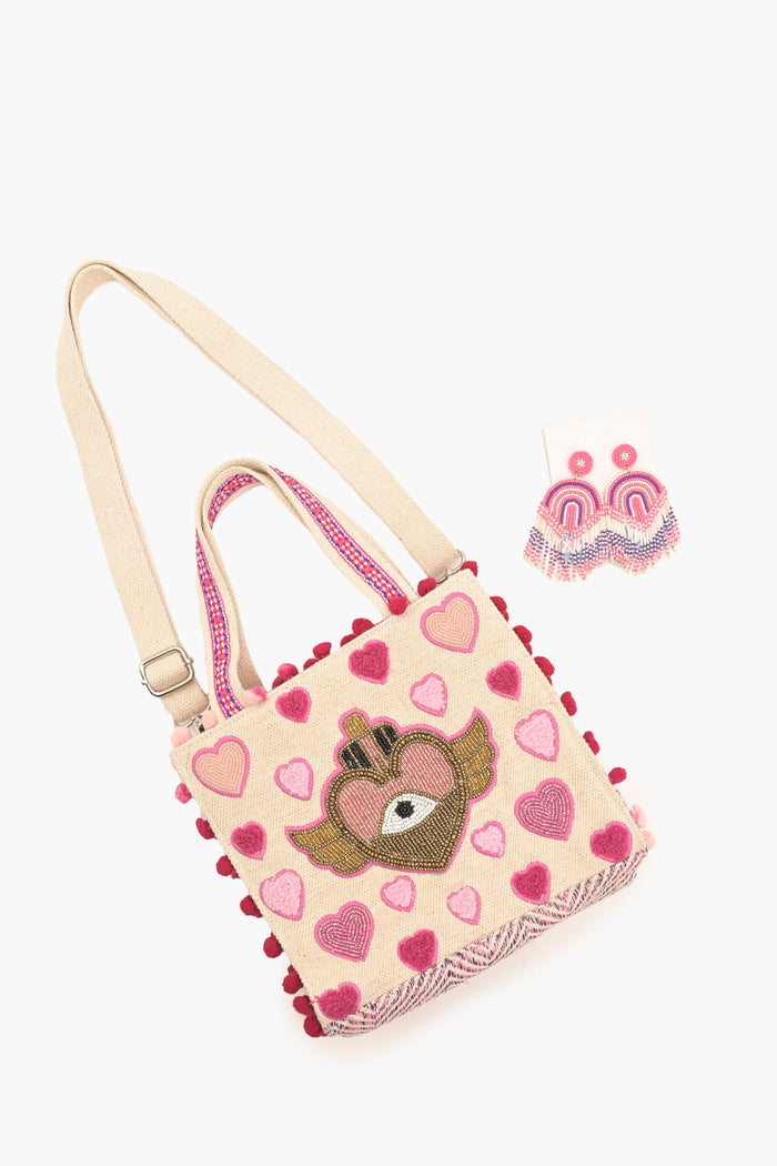 Heartfelt Mini Tote + Earrings Combo