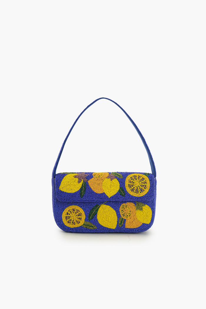 Boho Girl Lemon Zest Fully Beaded Shoulder Bag with Earrings