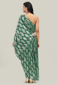 Ruyal Boho Indowestern One Shoulder Dress