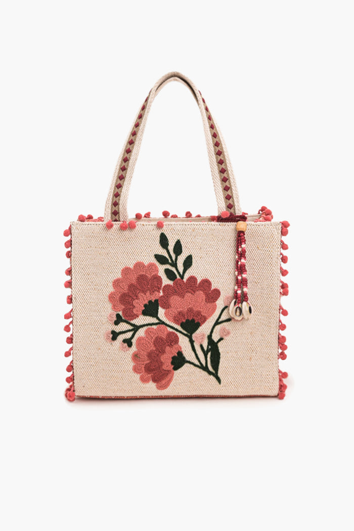 Coral Bloom Mini Tote