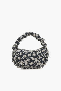 Ruffled Midnight Handbag