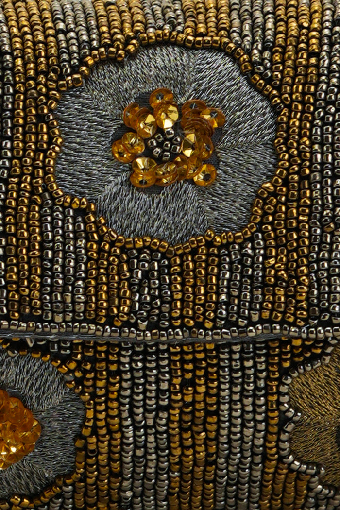 Boho Girl Golden Charm Beaded Shoulder Bag